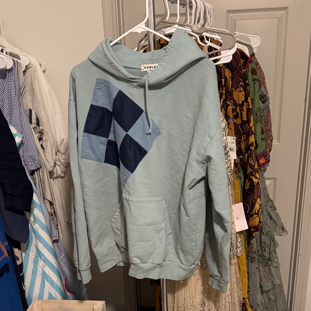 Caslon Women's Blue Hoodie Sweater
